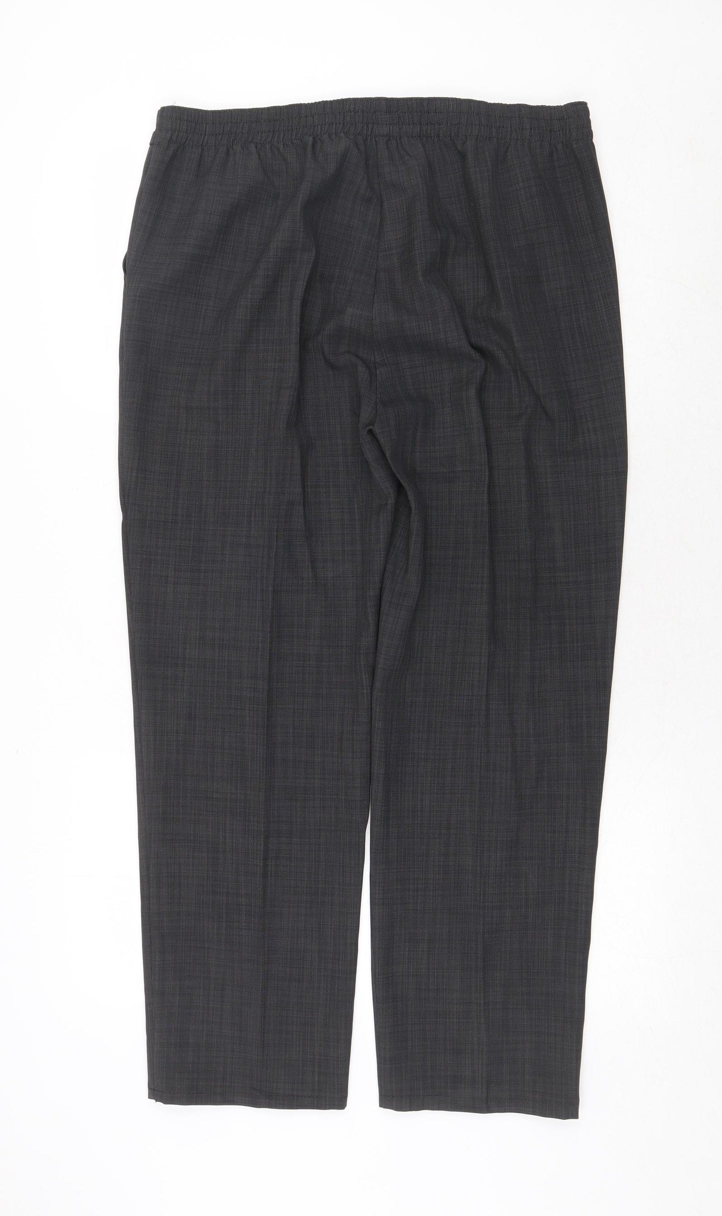Marks and Spencer Womens Grey Polyester Dress Pants Trousers Size 14 Regular