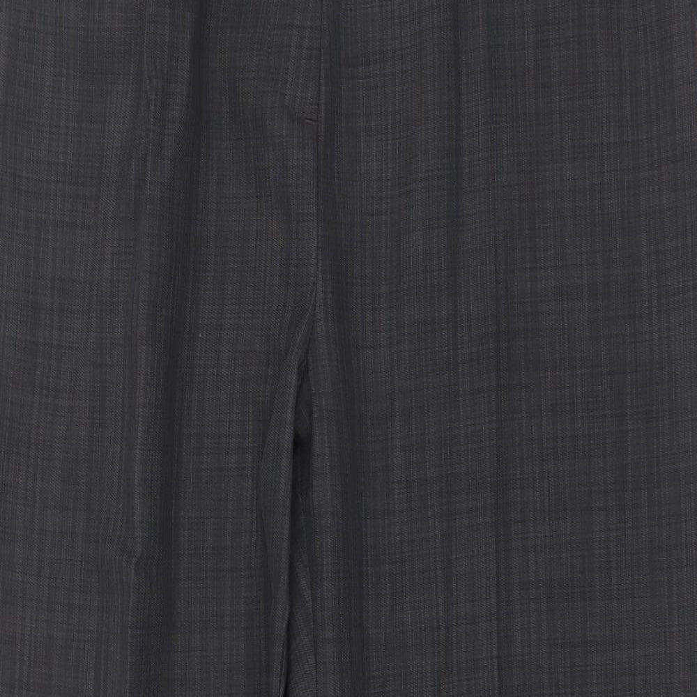 Marks and Spencer Womens Grey Polyester Dress Pants Trousers Size 14 Regular