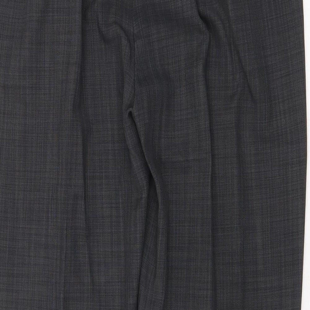 Marks and Spencer Womens Grey Polyester Dress Pants Trousers Size 14 Regular
