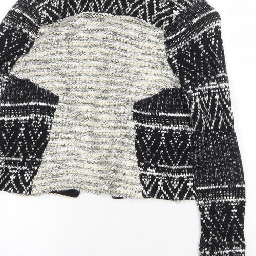H&M Womens Black Geometric Jacket Size XS