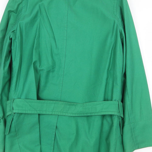 Therapy Womens Green Overcoat Coat Size 14 Button