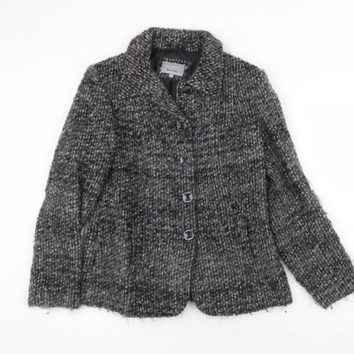 Per Una Womens Grey Jacket Size 12 Button