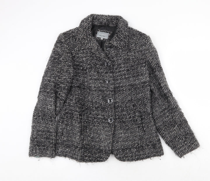 Per Una Womens Grey Jacket Size 12 Button