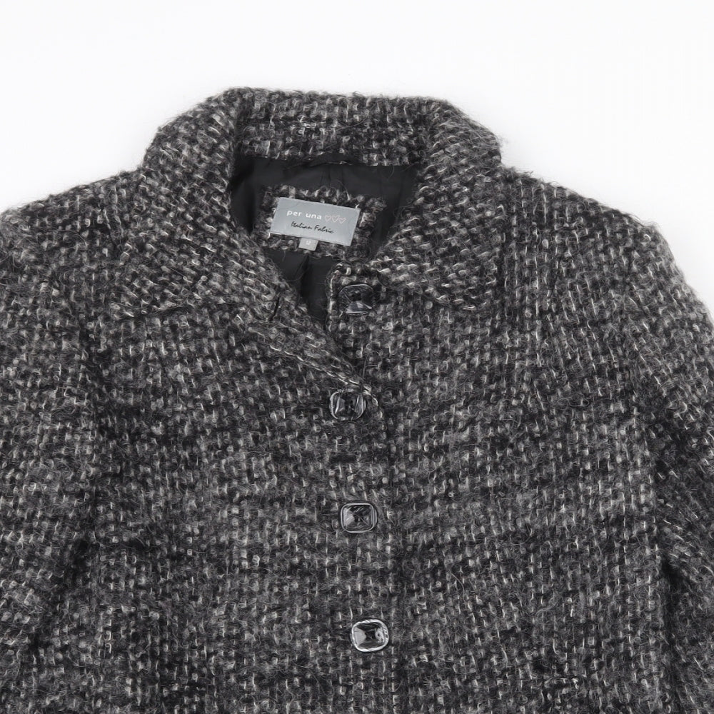 Per Una Womens Grey Jacket Size 12 Button