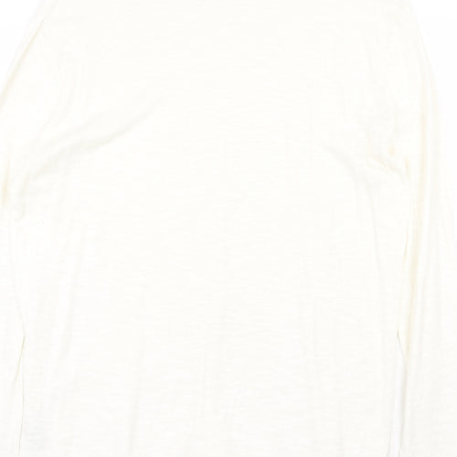 H&M Womens Beige Round Neck 100% Cotton Pullover Jumper Size L
