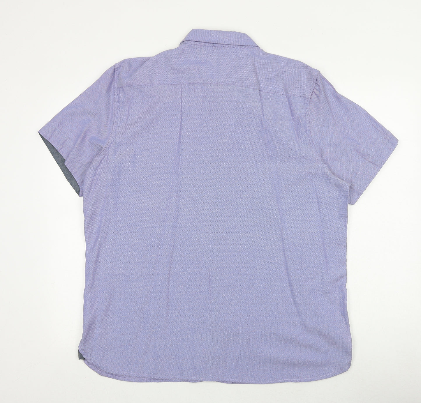 Cedar Wood State Mens Blue Cotton Polo Size 2XL Collared Button