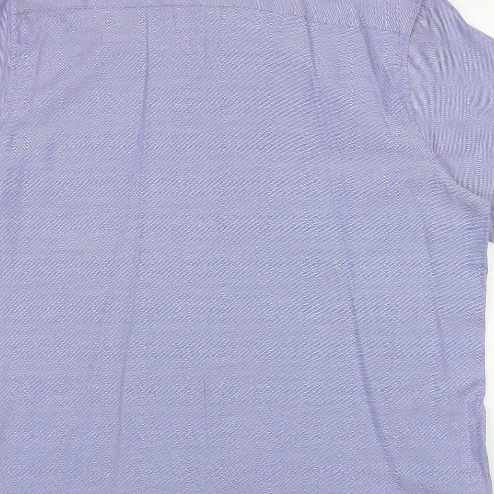 Cedar Wood State Mens Blue Cotton Polo Size 2XL Collared Button