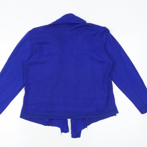 vivi london Womens Blue V-Neck Acrylic Cardigan Jumper Size M - Twin Set