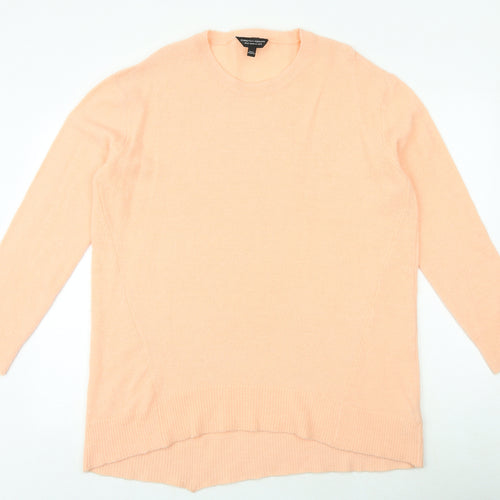 Dorothy Perkins Womens Pink Round Neck Acrylic Pullover Jumper Size 16