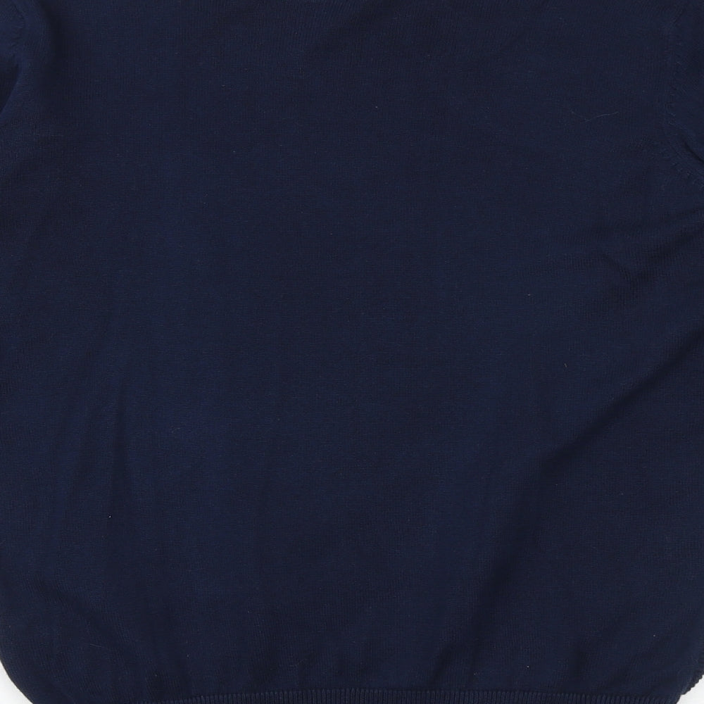 Cedar Wood State Mens Blue Round Neck Cotton Pullover Jumper Size S Long Sleeve