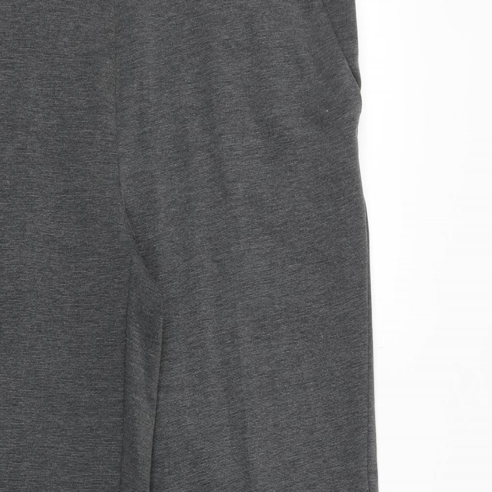 George Womens Grey Polyester Trousers Size 14 Regular Zip