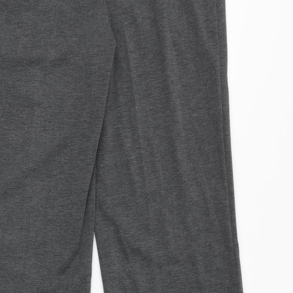 George Womens Grey Polyester Trousers Size 14 Regular Zip