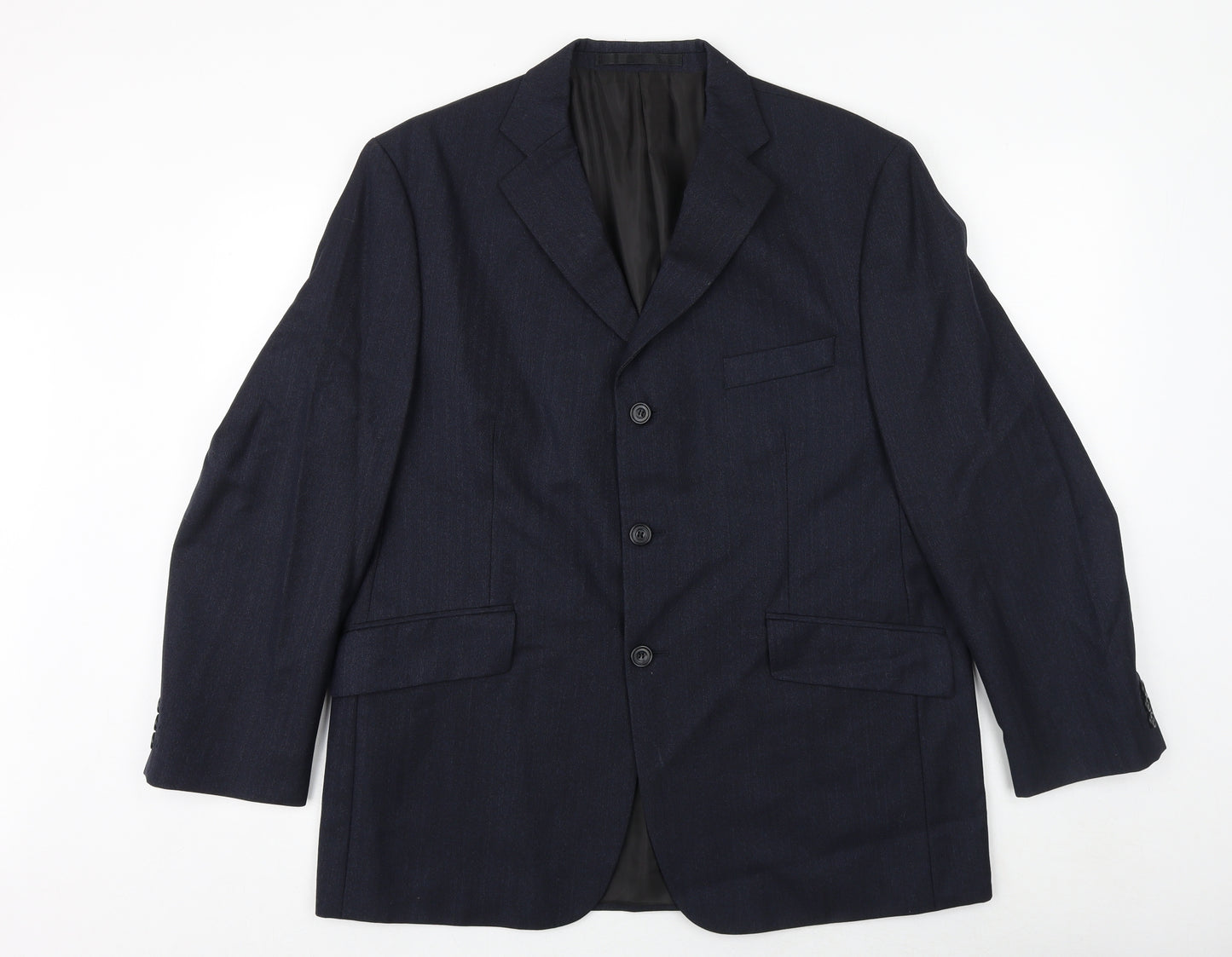 Impressions Mens Blue Wool Jacket Suit Jacket Size 42 Regular