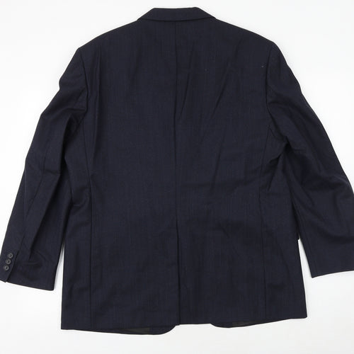 Impressions Mens Blue Wool Jacket Suit Jacket Size 42 Regular