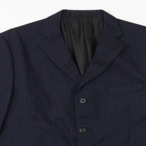 Impressions Mens Blue Wool Jacket Suit Jacket Size 42 Regular