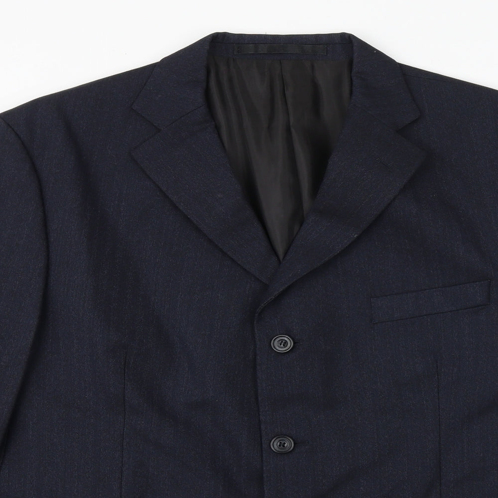 Impressions Mens Blue Wool Jacket Suit Jacket Size 42 Regular