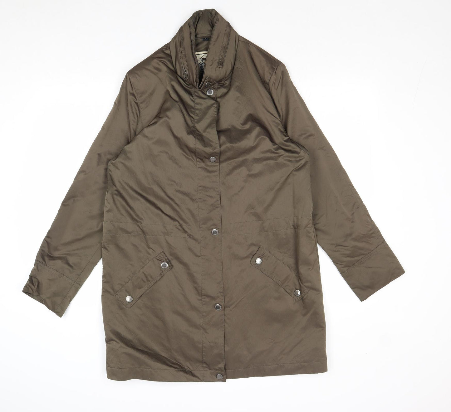 Four Seasons Womens Green Rain Coat Coat Size M Zip
