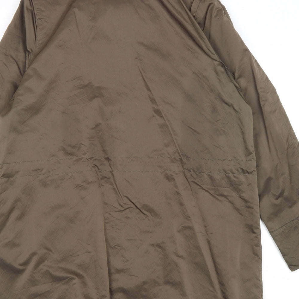 Four Seasons Womens Green Rain Coat Coat Size M Zip