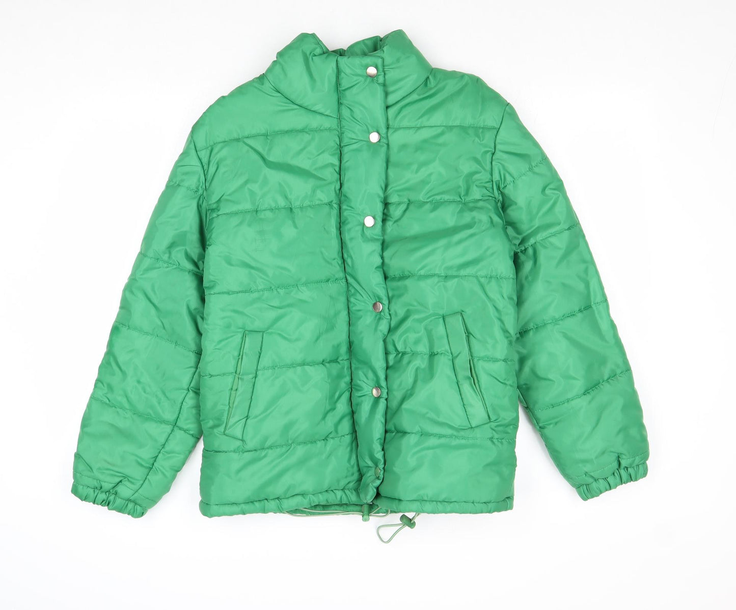 Heartbreak Womens Green Quilted Coat Size 8 Zip