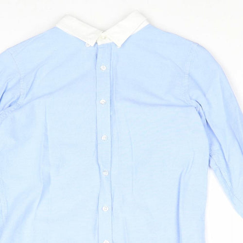Very Boys Blue 100% Cotton Basic Button-Up Size 10 Years Collared Button
