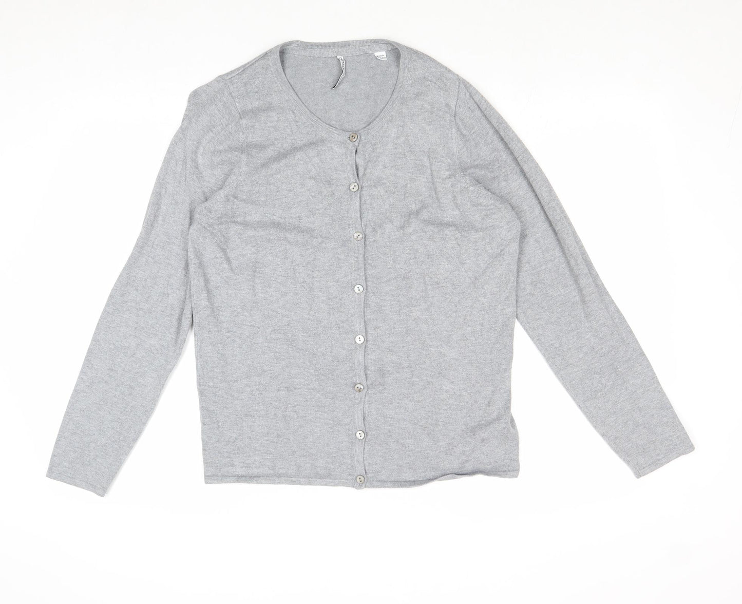 Capsule Womens Grey V-Neck Viscose Cardigan Jumper Size 12