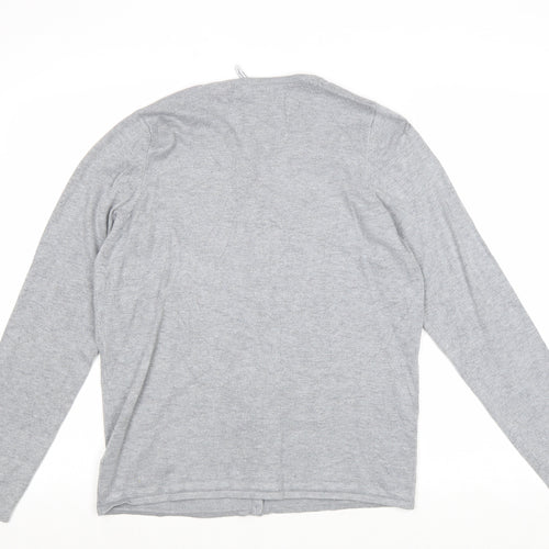 Capsule Womens Grey V-Neck Viscose Cardigan Jumper Size 12