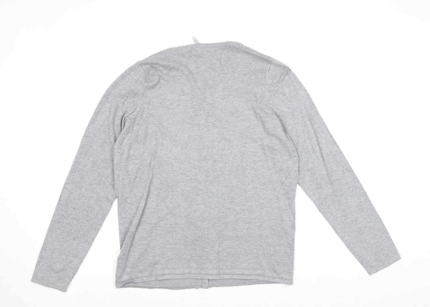 Capsule Womens Grey V-Neck Viscose Cardigan Jumper Size 12