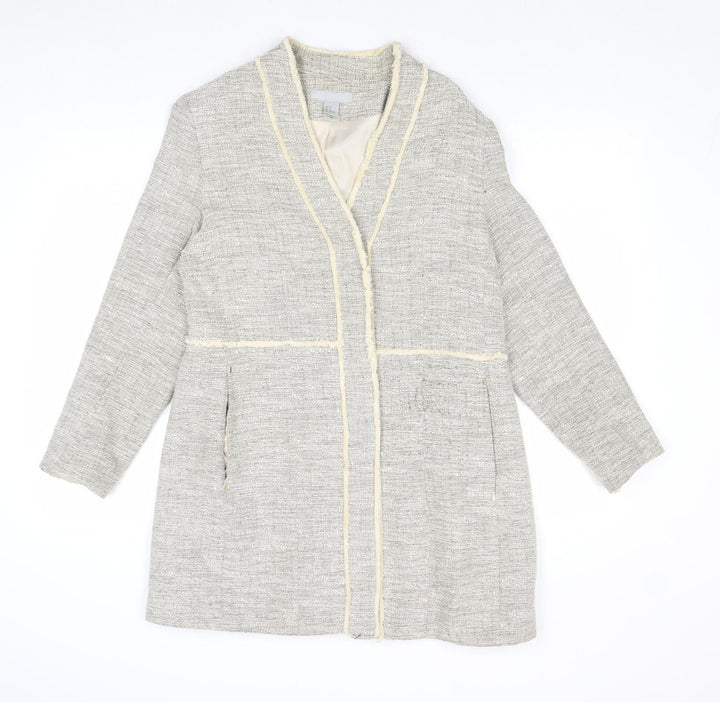 H&M Womens Grey Jacket Size 14 Snap