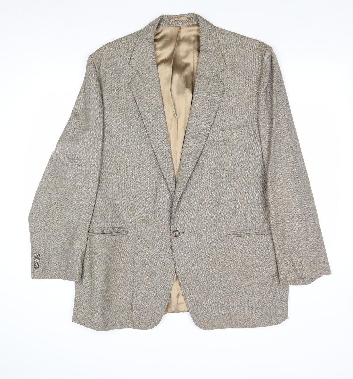 Gerry Wentworth Mens Grey Wool Jacket Suit Jacket Size 44 Regular