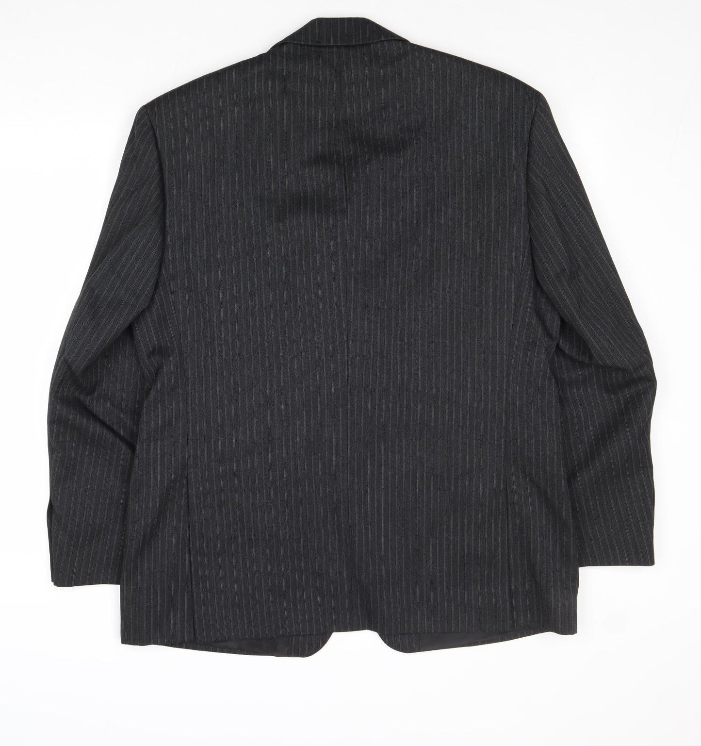 SCOTT Mens Grey Striped Wool Jacket Suit Jacket Size 42 Regular