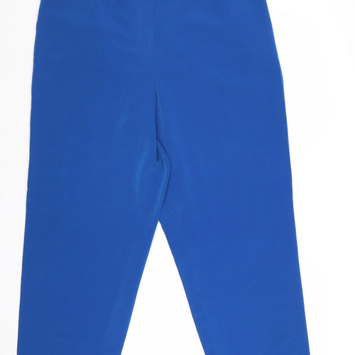Markwald Womens Blue Polyester Trousers Size 20 Regular Zip