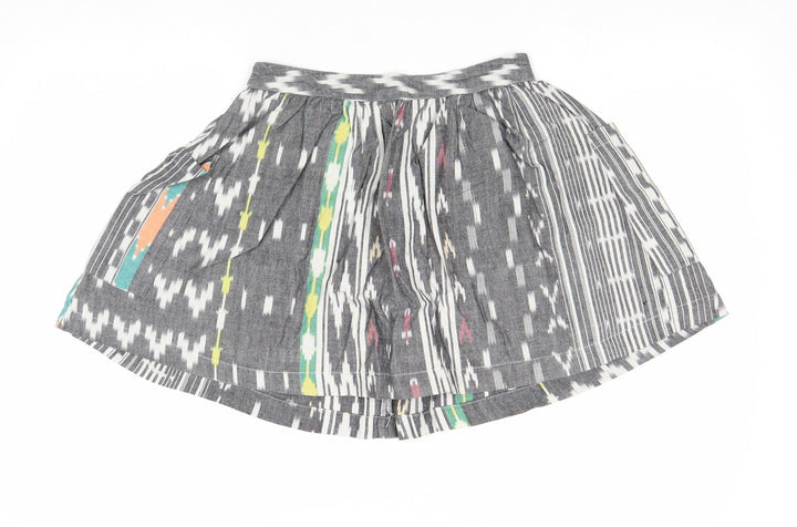 Atmosphere Womens Grey Geometric Cotton Skater Skirt Size 8 Zip