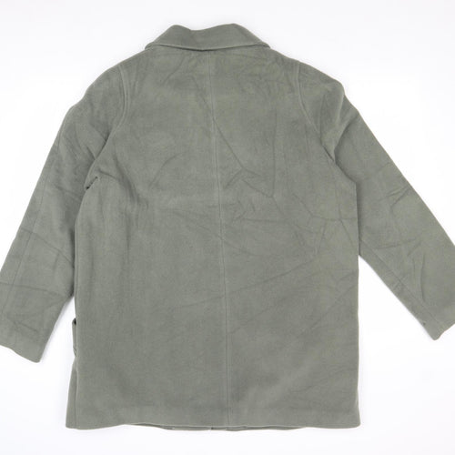 EWM Womens Green Overcoat Coat Size 16 Button