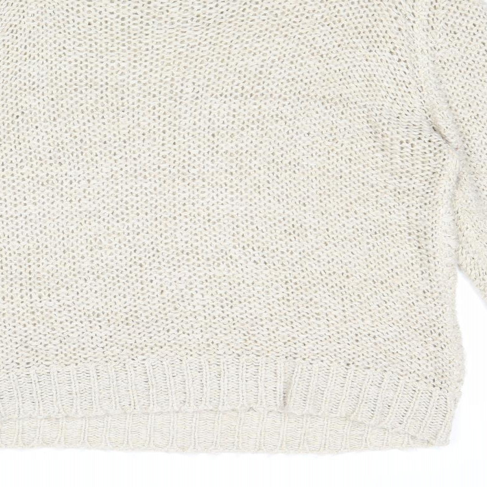 BHS Womens Beige Round Neck Acrylic Pullover Jumper Size 20