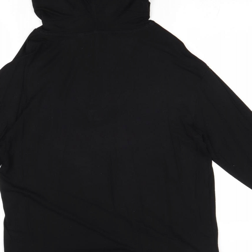 F&F Womens Black Viscose Pullover Hoodie Size 8 Pullover