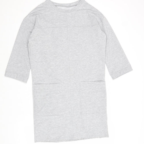 Atmosphere Womens Grey Polyester A-Line Size 8 Round Neck Pullover