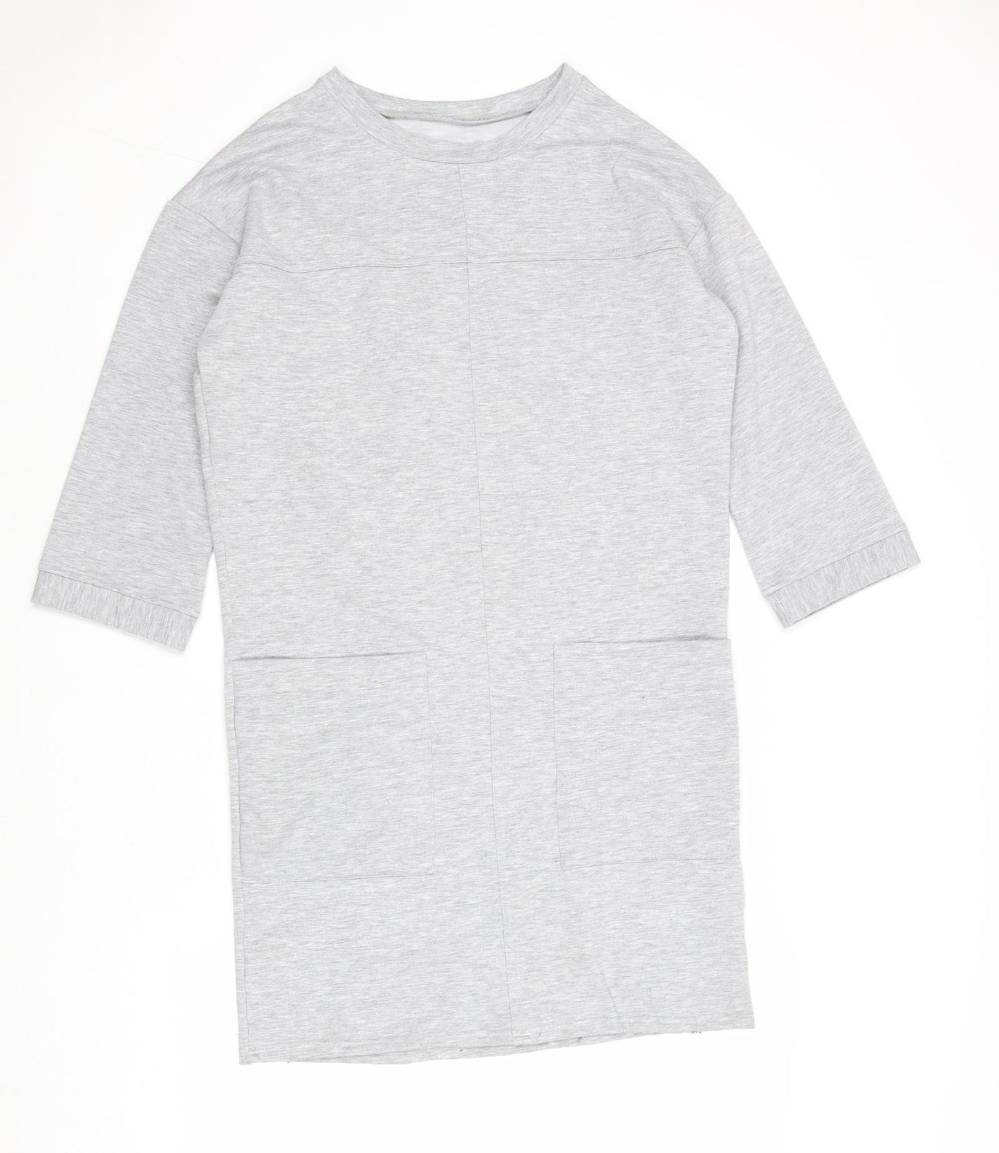 Atmosphere Womens Grey Polyester A-Line Size 8 Round Neck Pullover