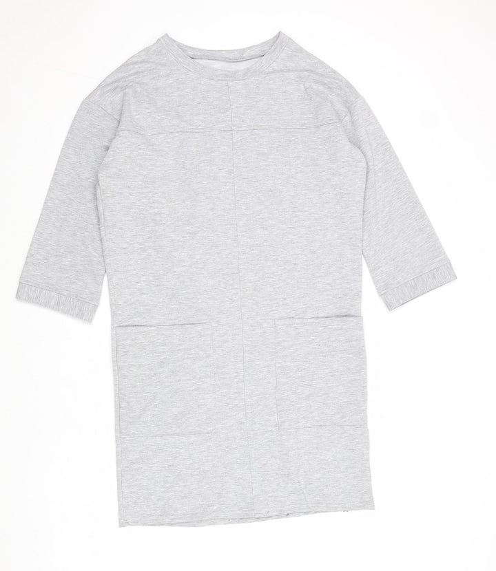 Atmosphere Womens Grey Polyester A-Line Size 8 Round Neck Pullover