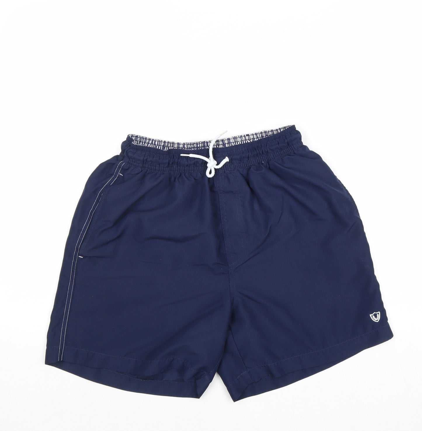 F&F Mens Blue Polyester Bermuda Shorts Size S Regular Drawstring - Swim Shorts