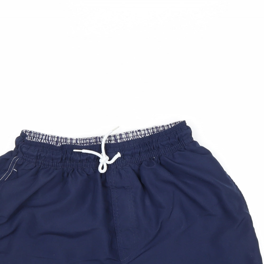 F&F Mens Blue Polyester Bermuda Shorts Size S Regular Drawstring - Swim Shorts