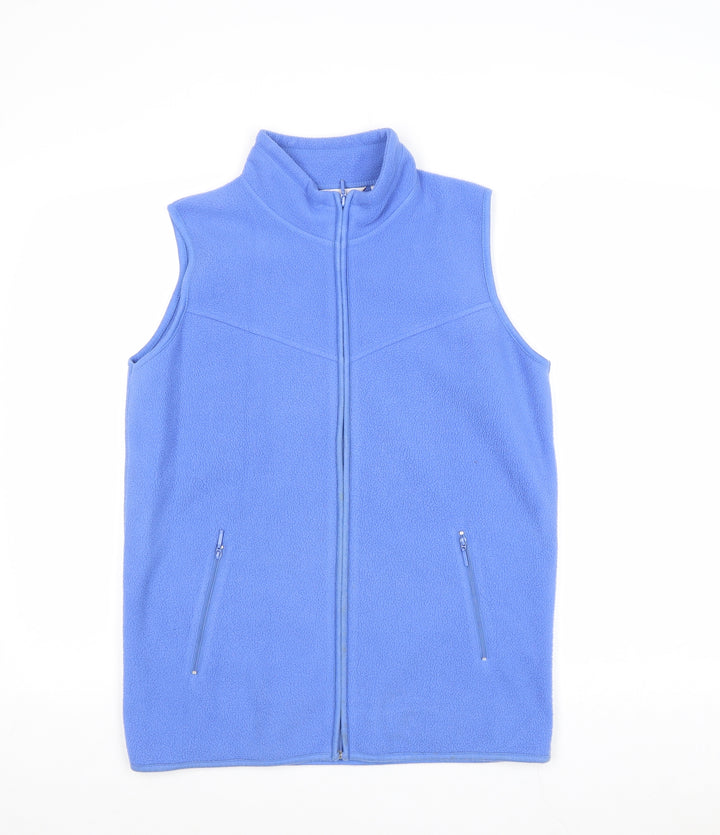 EWM Womens Blue Gilet Waistcoat Size S Zip