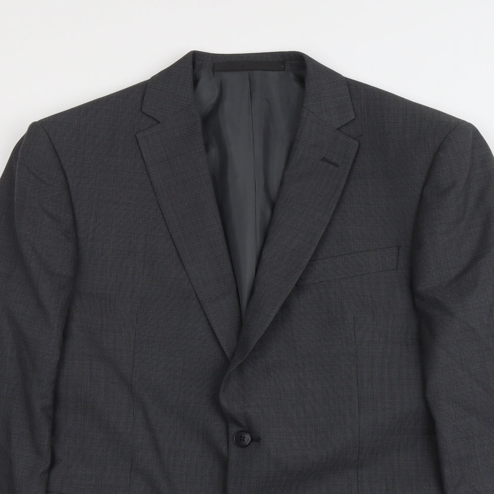 Marks and Spencer Mens Grey Wool Jacket Suit Jacket Size M Regular