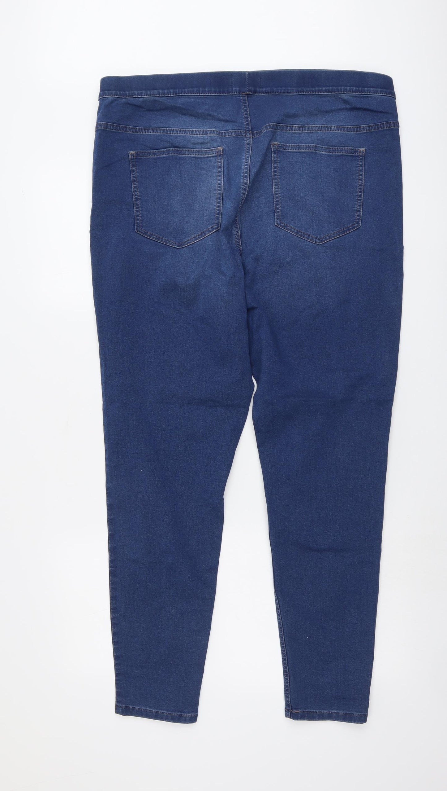 Marks and Spencer Womens Blue Cotton Jegging Jeans Size 20 L29 in Regular