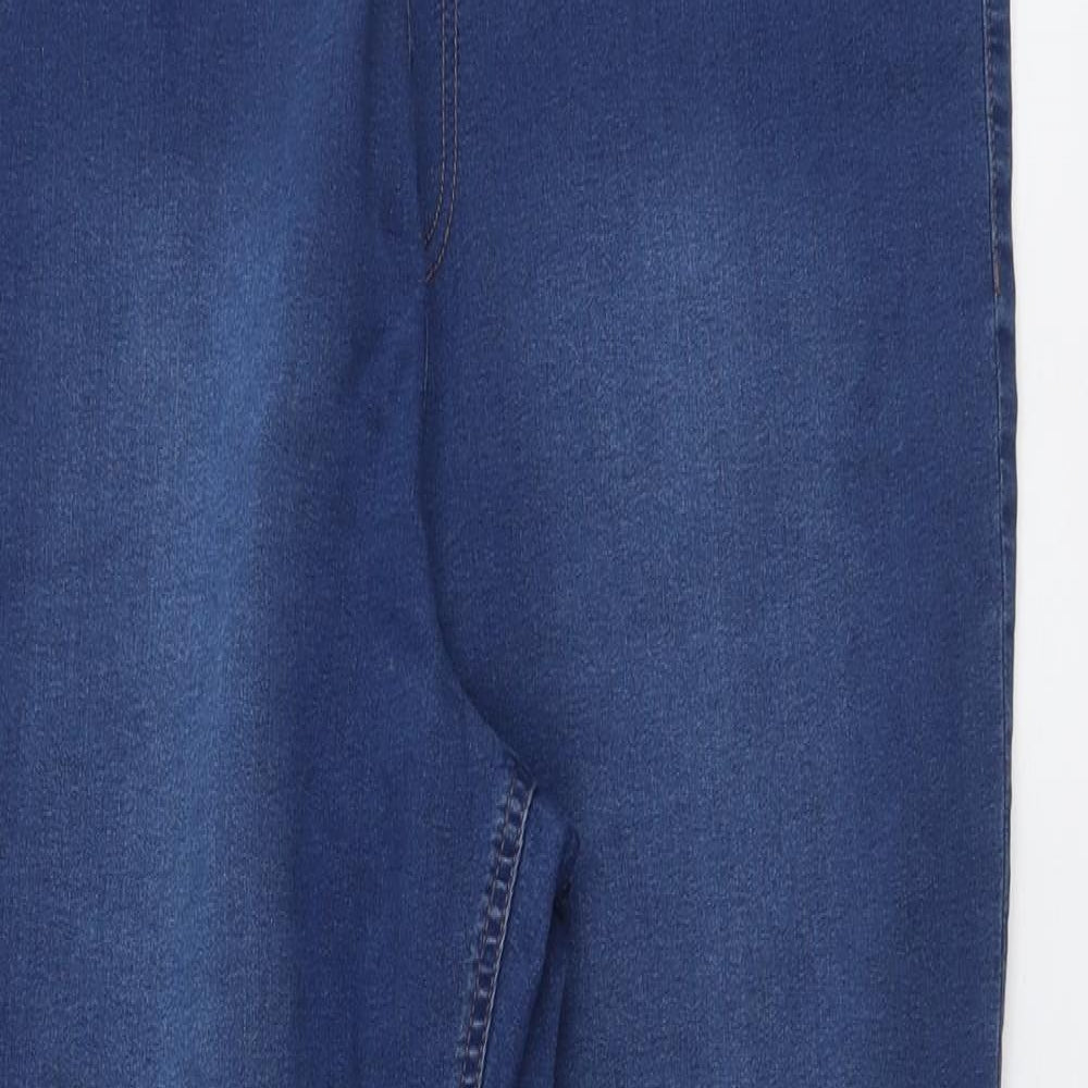 Marks and Spencer Womens Blue Cotton Jegging Jeans Size 20 L29 in Regular