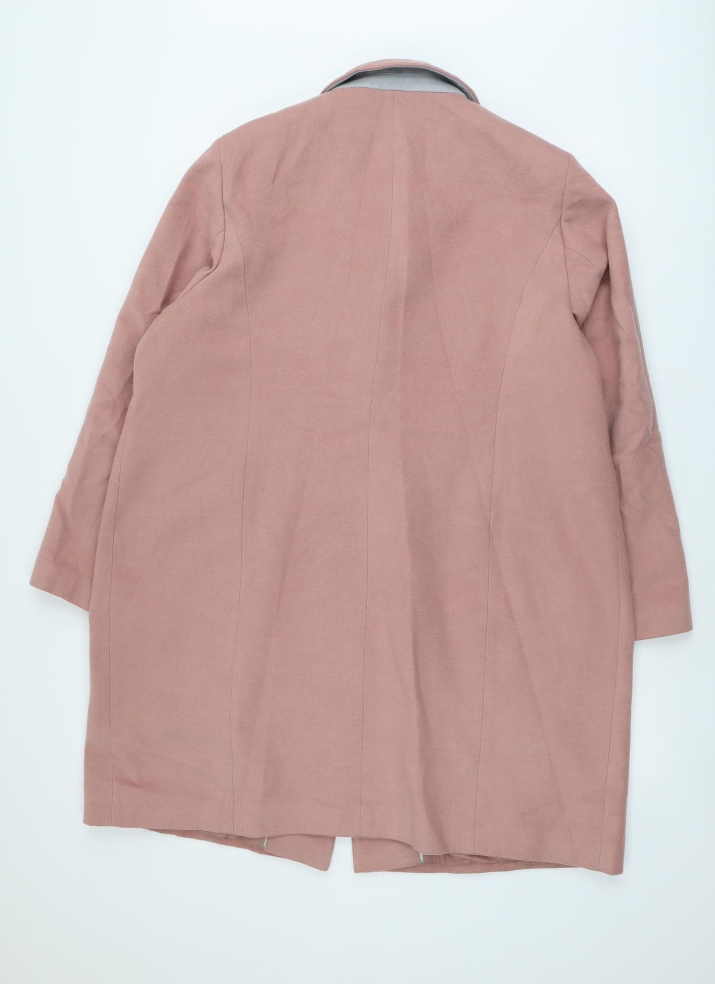 Marks and Spencer Womens Pink Overcoat Coat Size 22 Button