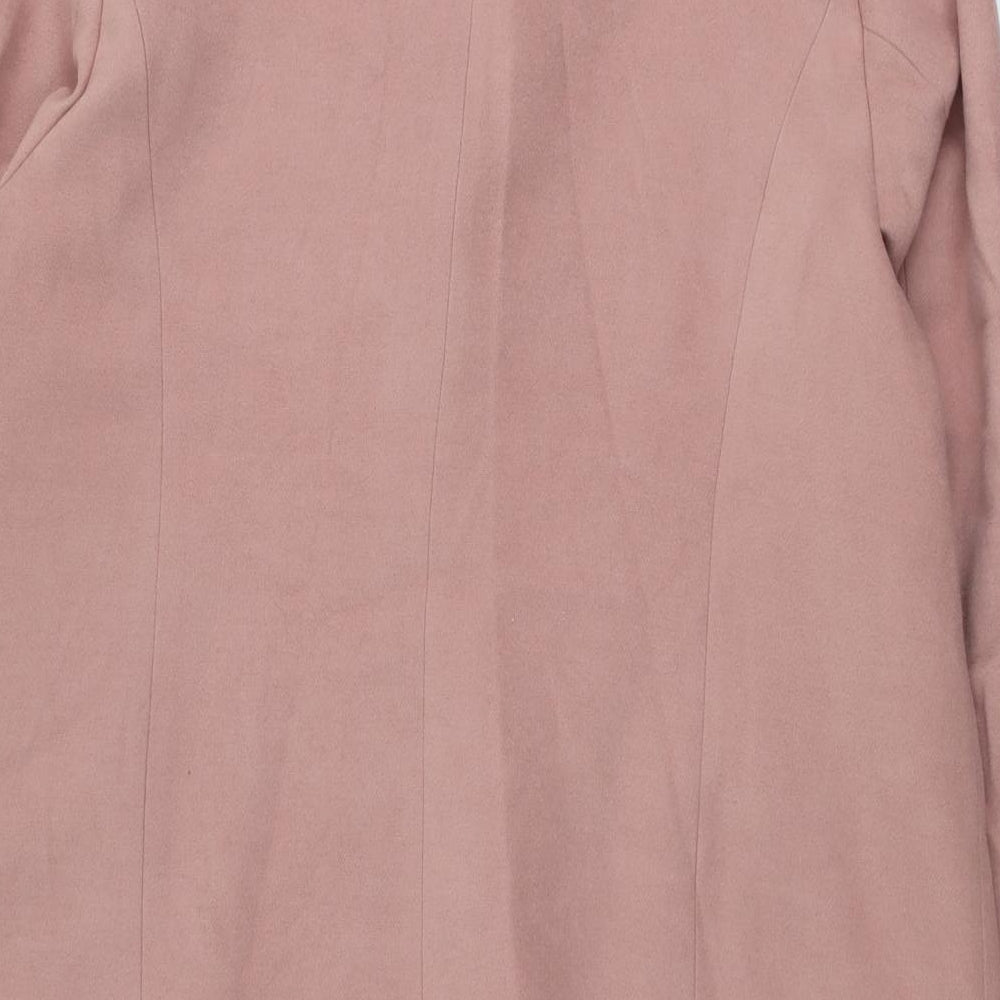 Marks and Spencer Womens Pink Overcoat Coat Size 22 Button