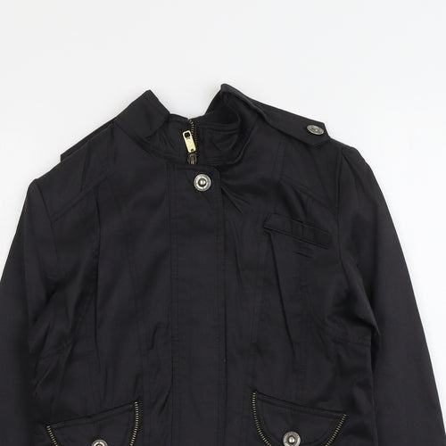 Zara Womens Black Jacket Size 4 Zip