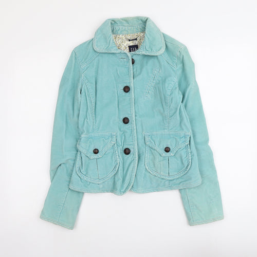 Gap Womens Blue Jacket Size 4 Button