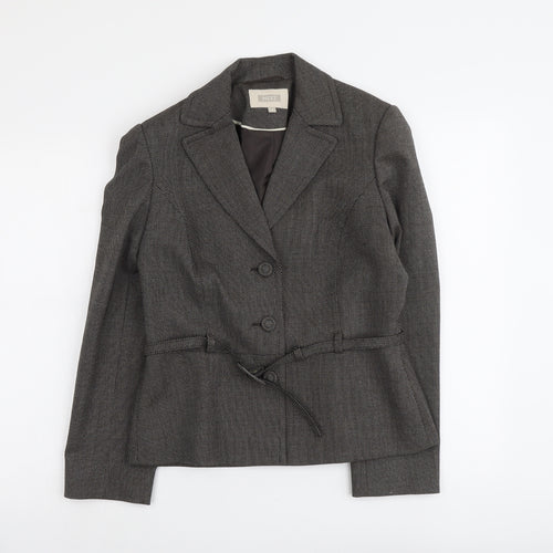 NEXT Womens Brown Polyester Jacket Blazer Size 10
