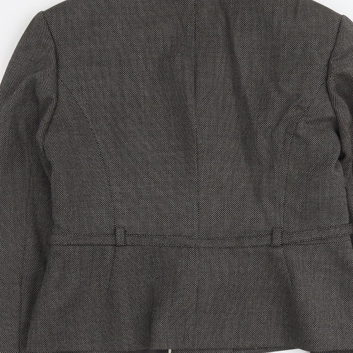 NEXT Womens Brown Polyester Jacket Blazer Size 10